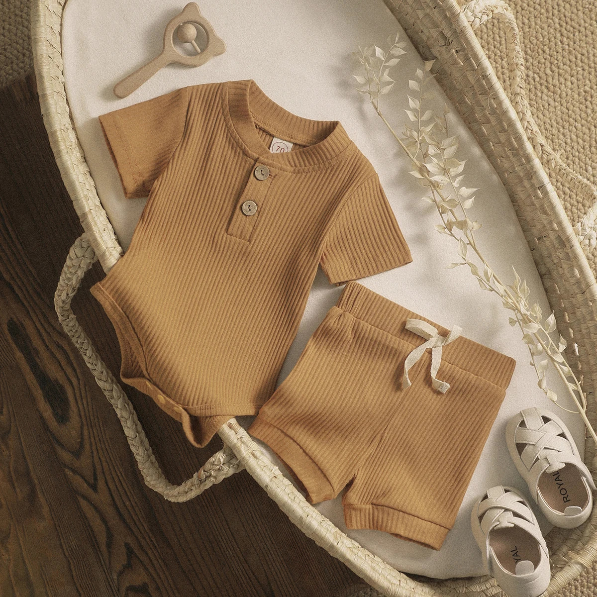 Solid Ribbed Summer Set