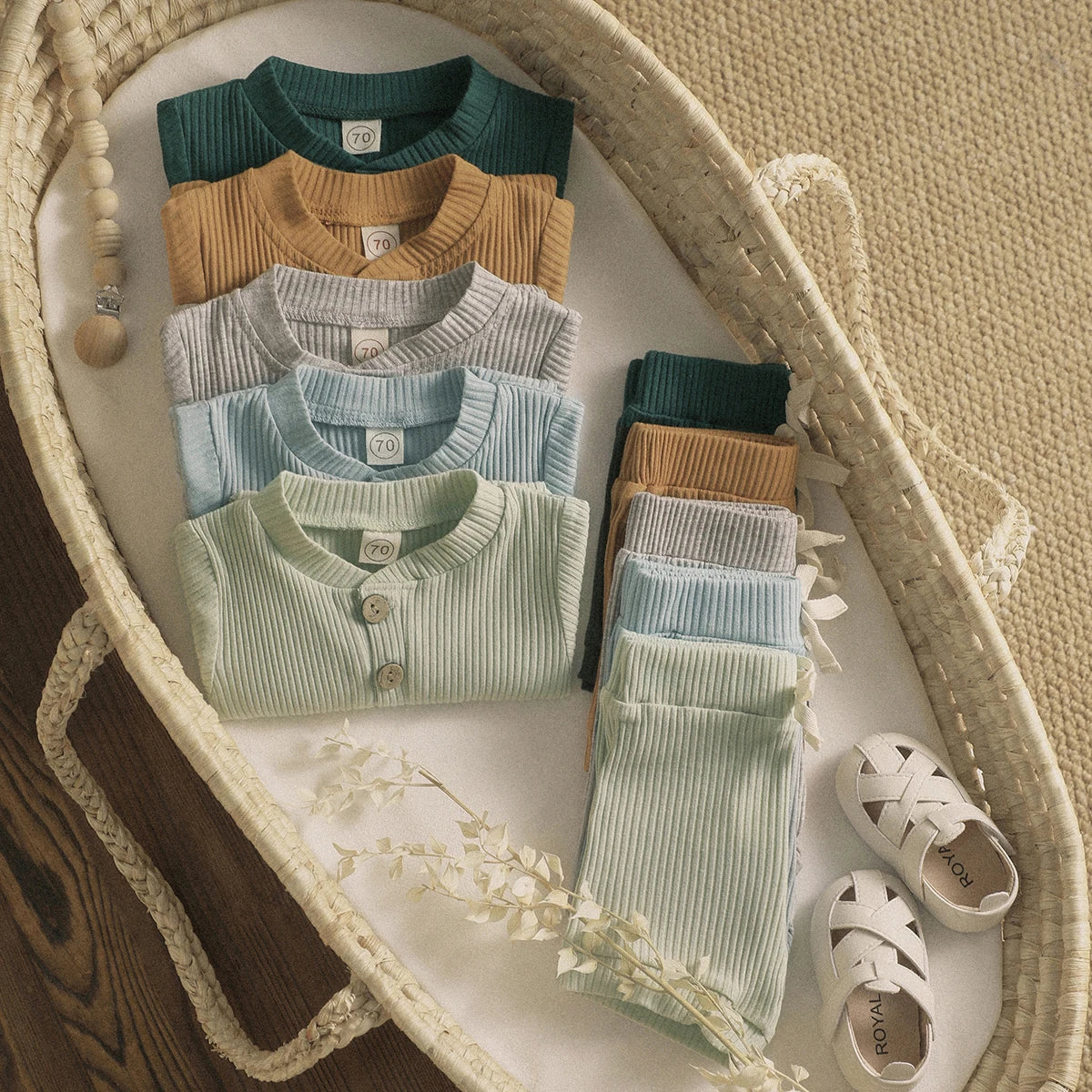 Solid Ribbed Summer Set