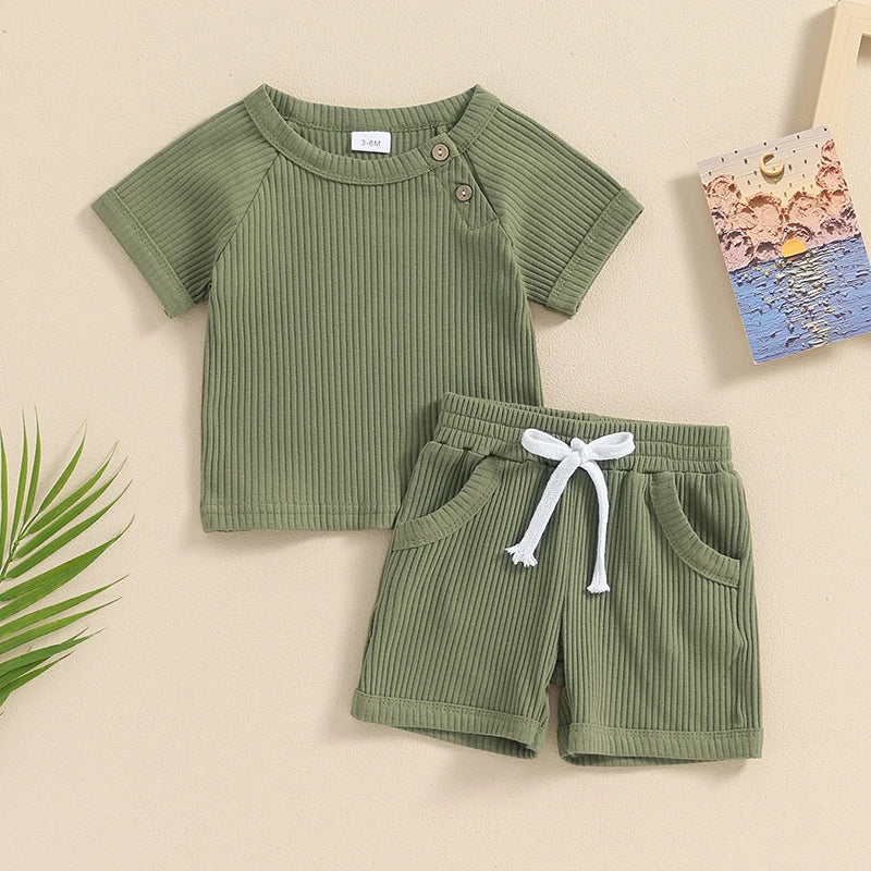 Ribbed Solid Buttons