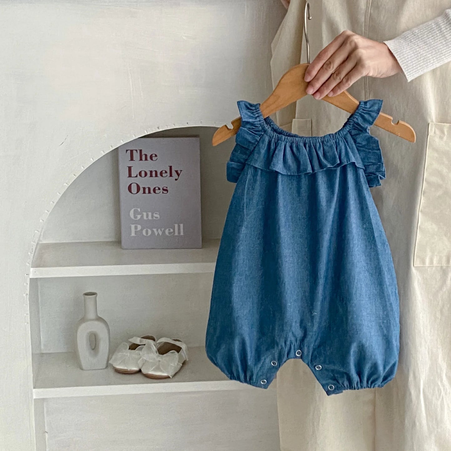 Soft Denim Ruffle