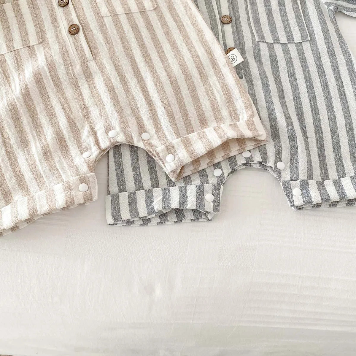 Collared Striped Linen