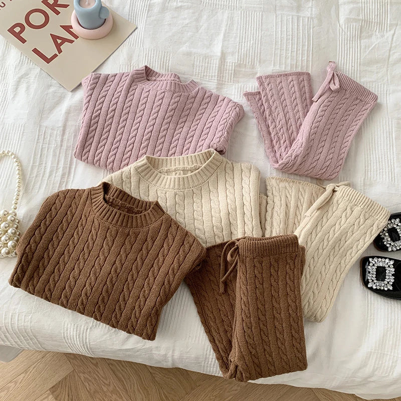 Woven Sweater Set