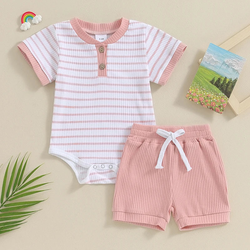 Ribbed Short Set