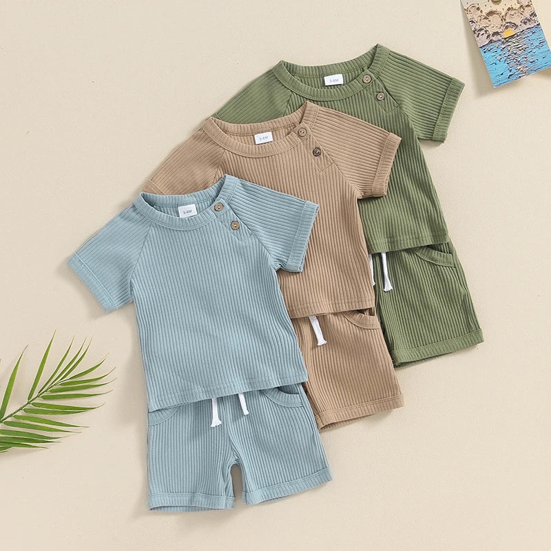 Ribbed Solid Buttons