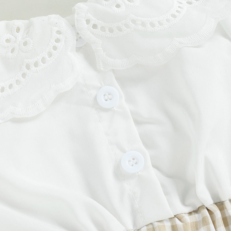 Neutral Linen Plaid Set