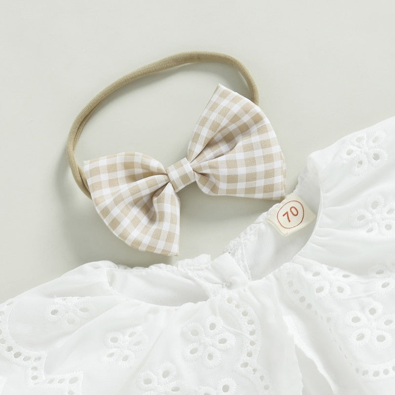 Neutral Linen Plaid Set