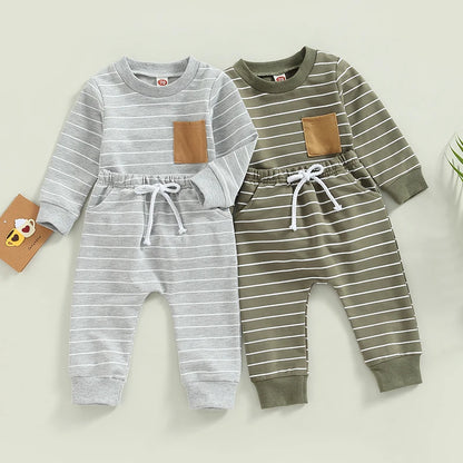 Striped Crew Sweats