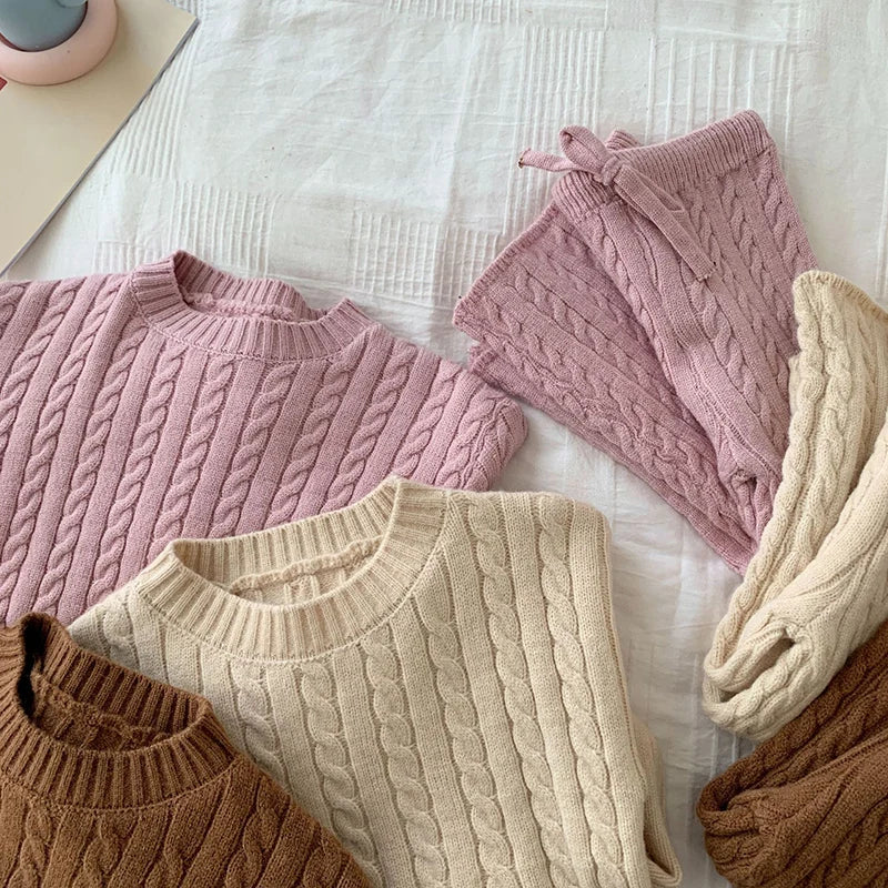Woven Sweater Set