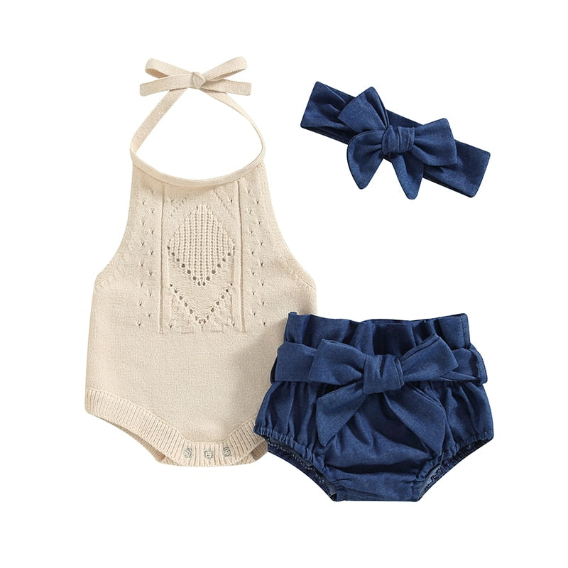 Halter Denim Set