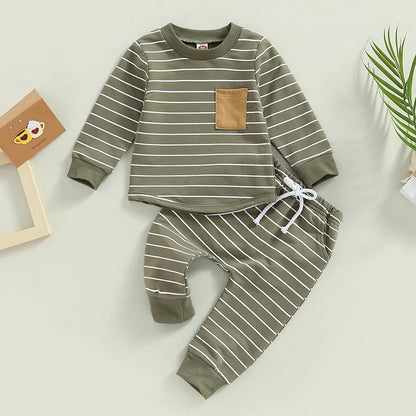 Striped Crew Sweats