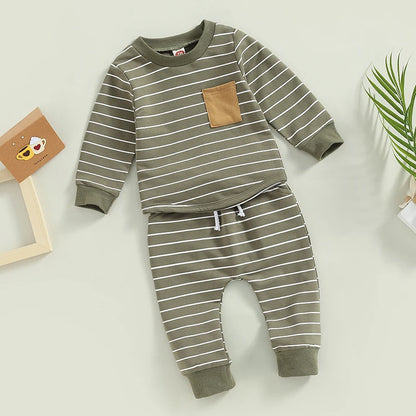 Striped Crew Sweats