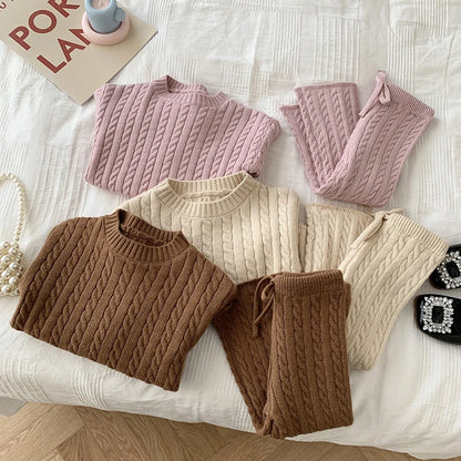 Woven Sweater Set
