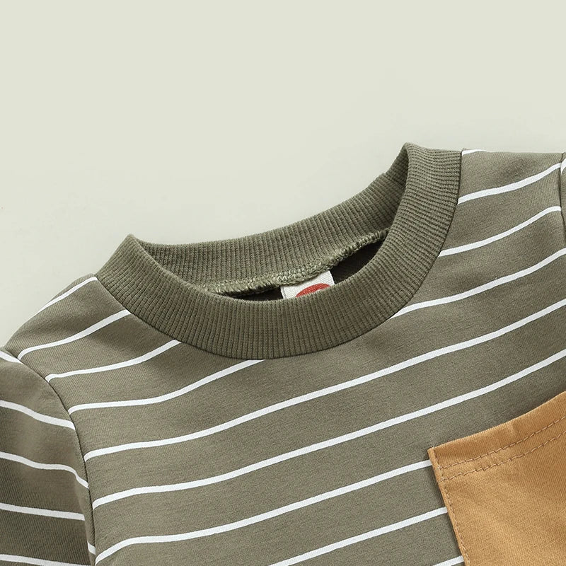 Striped Crew Sweats