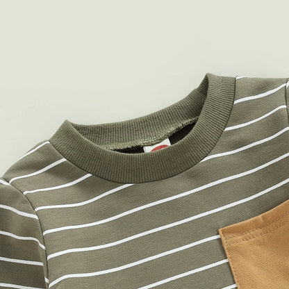 Striped Crew Sweats