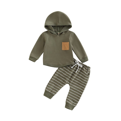 Hooded Stripe&Solid