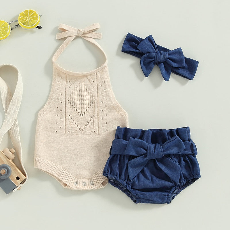 Halter Denim Set