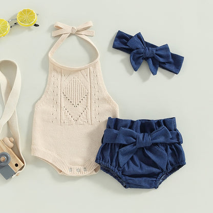 Halter Denim Set